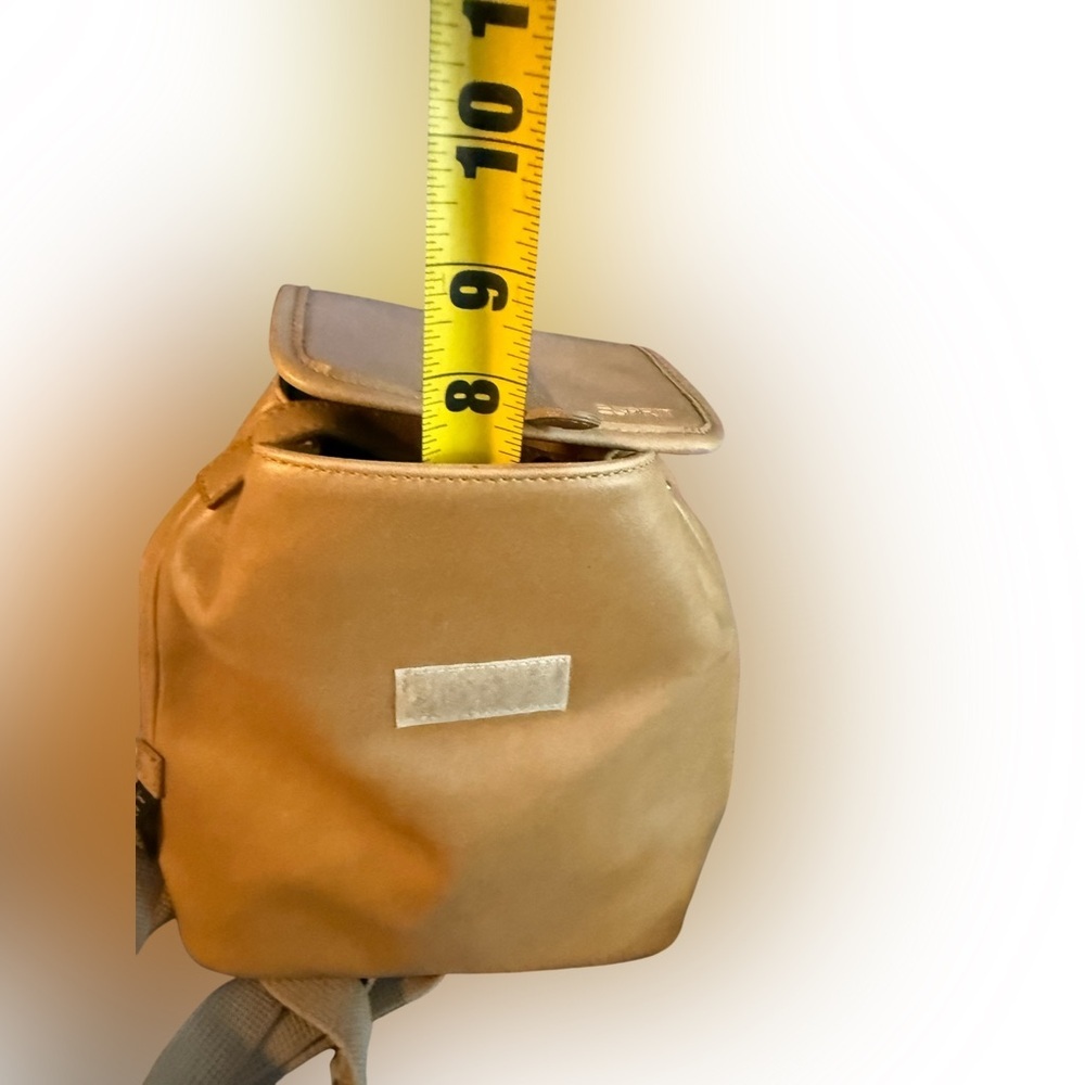 Esprit Vintage Mini Backpack Purse - Tan Vegan Leather - Picture 13 of 13